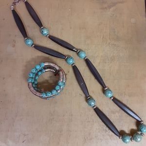 Beaded Necklace and Beaded Bracelet